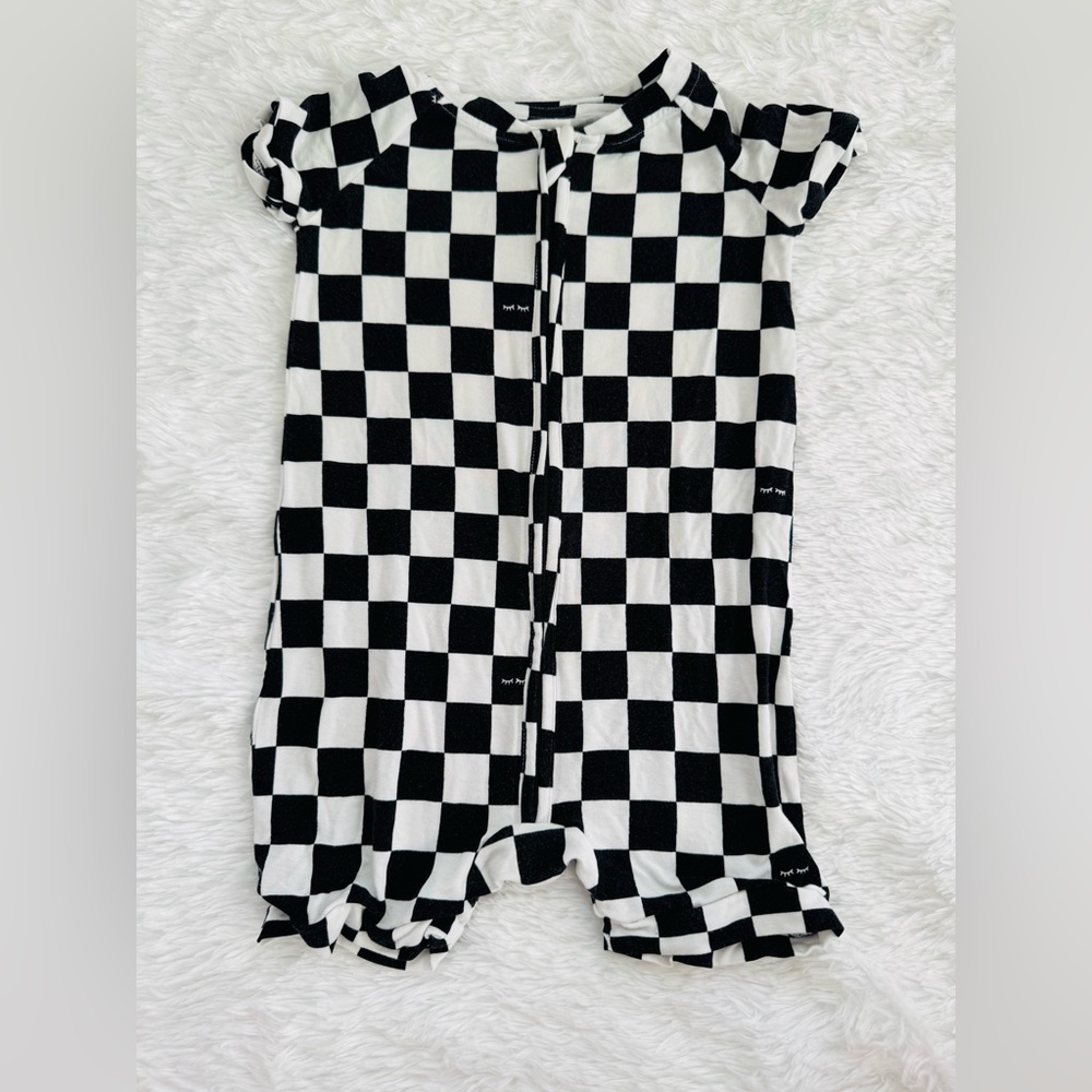 Little Sleepies Cool Checks shorty romper 18-24 months